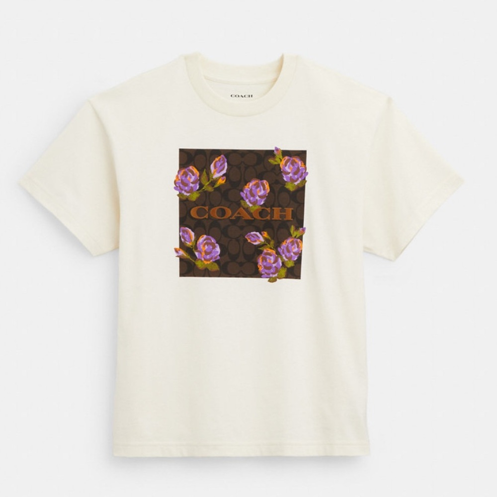 Coach Garment Dye Floral skater T-shirt